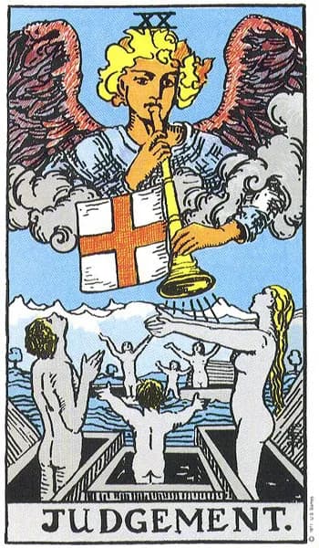 Rider-Waite tarot card: Judgement (Judgement)
