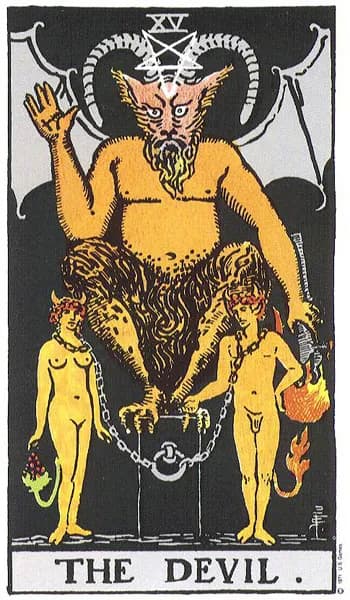 Rider-Waite tarot card: The Devil (The Devil)