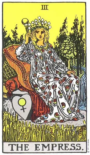 Rider-Waite tarot card: The Empress (The Empress)