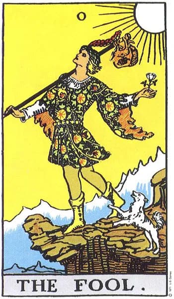 Rider-Waite tarot card: The Fool (The Fool)