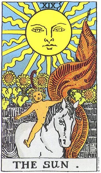 Rider-Waite tarot card: The Sun (The Sun)